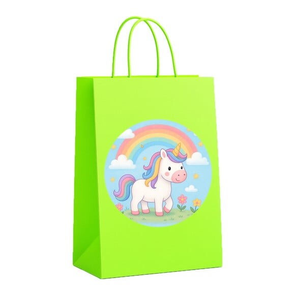 Sacola de Papel Personalizada Infantil Unicórnio