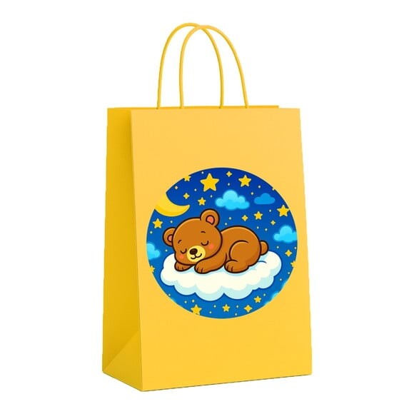 Sacola de Papel Personalizada Infantil Ursinho Soninho