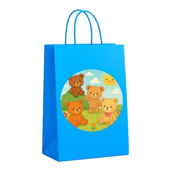 Sacola de Papel Personalizada Infantil Ursinhos