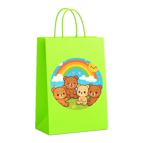 Sacola de Papel Personalizada Infantil Ursinhos Baby