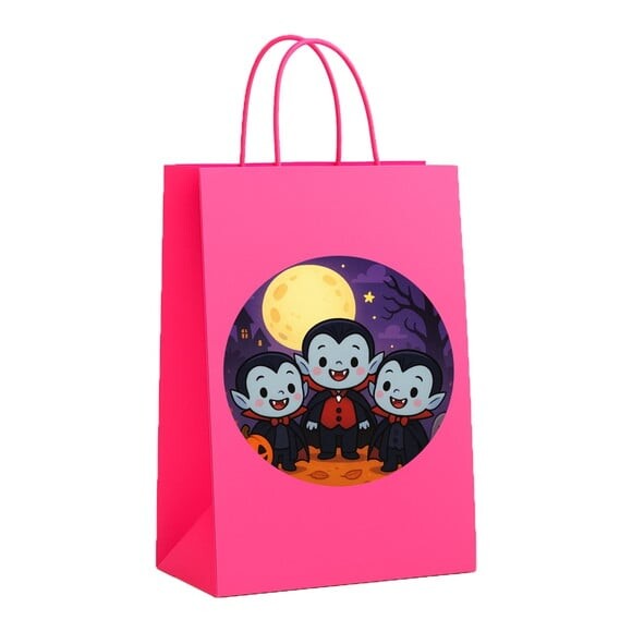 Sacola de Papel Personalizada Infantil Vampirinhos Fofinhos
