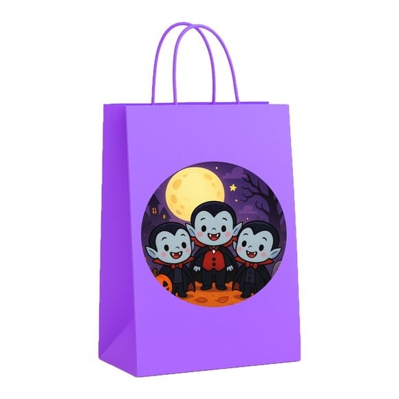 Sacola de Papel Personalizada Infantil Vampirinhos Fofinhos