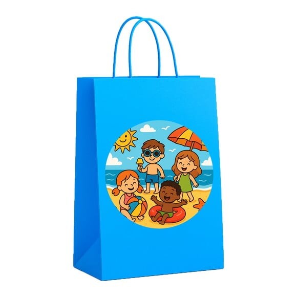 Sacola de Papel Personalizada Infantil Verão Divertido