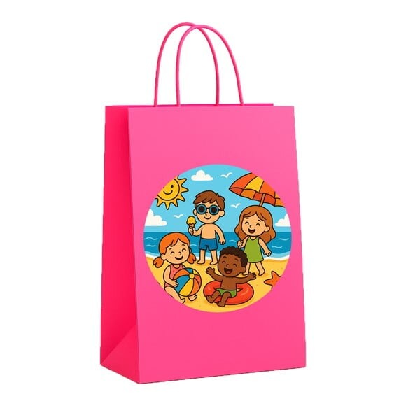 Sacola de Papel Personalizada Infantil Verão Divertido