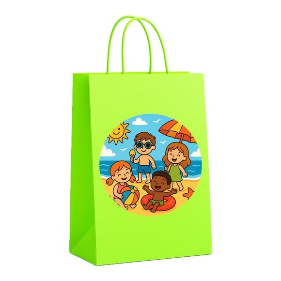 Sacola de Papel Personalizada Infantil Verão Divertido