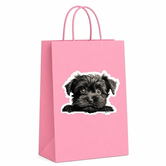 Sacola Papel Festa Raça Cachorro Affenpinscher