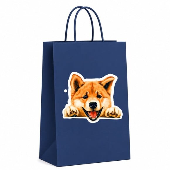 Sacola Papel Festa Raça Cachorro Akita