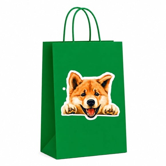 Sacola Papel Festa Raça Cachorro Akita