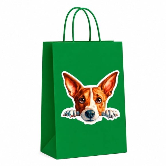 Sacola Papel Festa Raça Cachorro Basenji