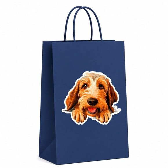 Sacola Papel Festa Raça Cachorro Basset Griffon Vendeano