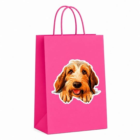 Sacola Papel Festa Raça Cachorro Basset Griffon Vendeano