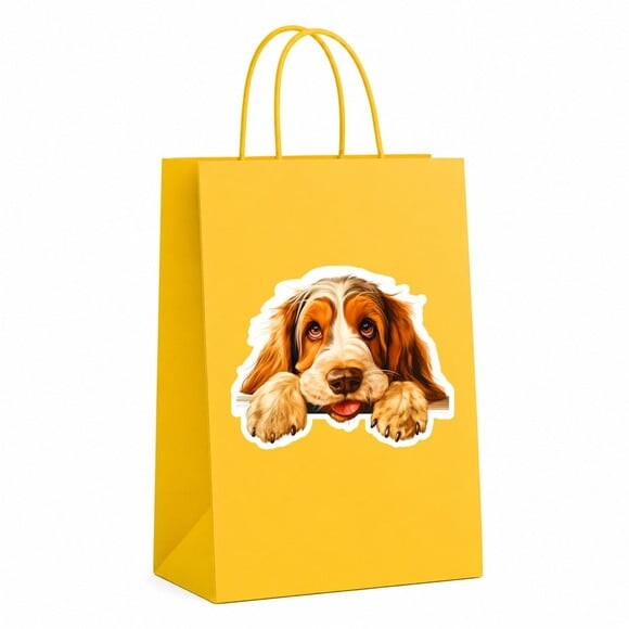 Sacola Papel Festa Raça Cachorro Basset Griffon Vendeano