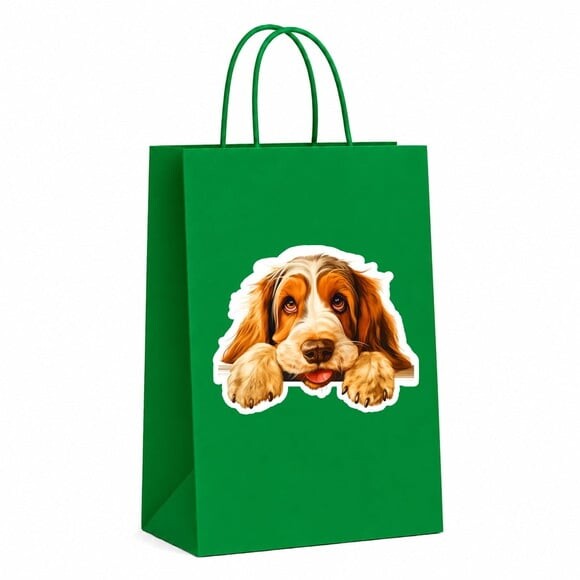 Sacola Papel Festa Raça Cachorro Basset Griffon Vendeano