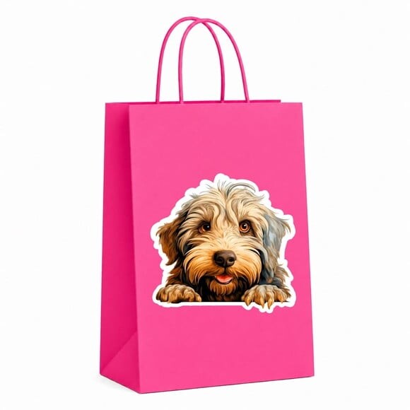 Sacola Papel Festa Raça Cachorro Bergamasco