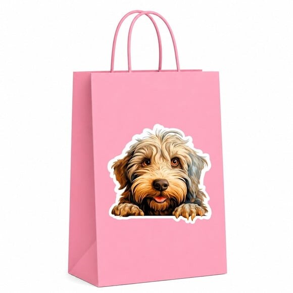 Sacola Papel Festa Raça Cachorro Bergamasco