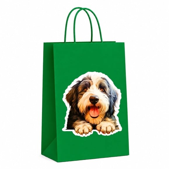 Sacola Papel Festa Raça Cachorro Bobtail