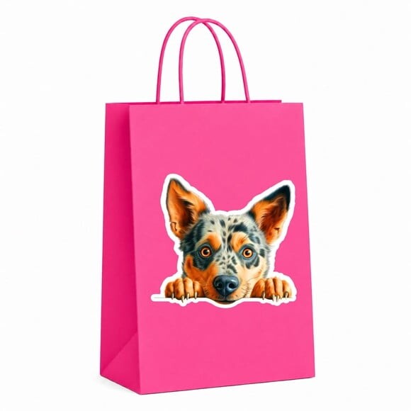 Sacola Papel Festa Raça Cachorro Boiadeiro Australiano