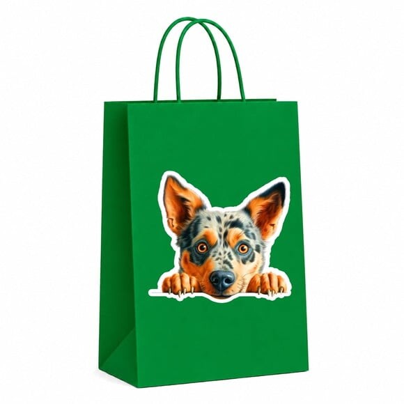 Sacola Papel Festa Raça Cachorro Boiadeiro Australiano
