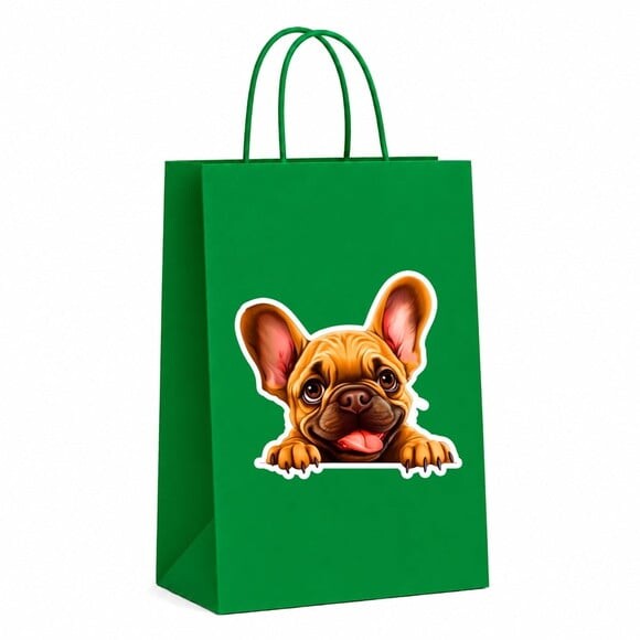 Sacola Papel Festa Raça Cachorro Bulldog Francês