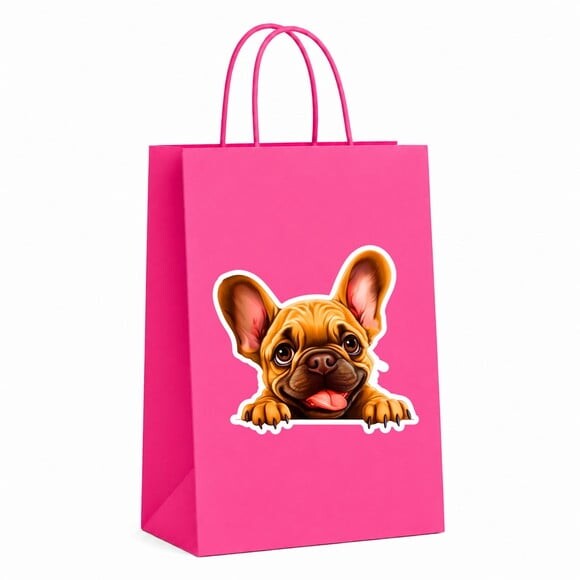 Sacola Papel Festa Raça Cachorro Bulldog Francês