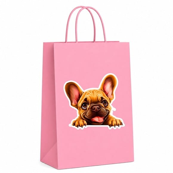 Sacola Papel Festa Raça Cachorro Bulldog Francês