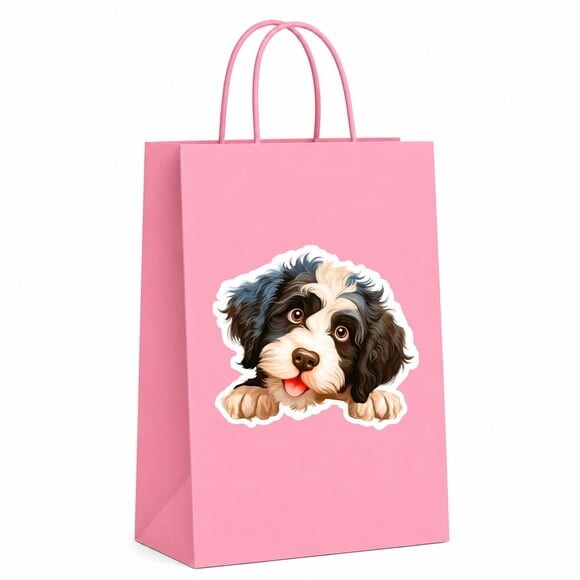 Sacola Papel Festa Raça Cachorro Cão de Água Português