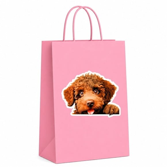 Sacola Papel Festa Raça Cachorro Cão de Água Espanhol