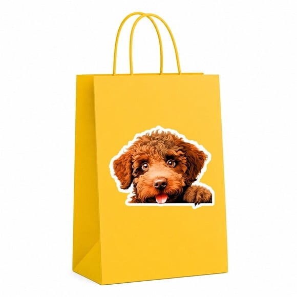 Sacola Papel Festa Raça Cachorro Cão de Água Espanhol