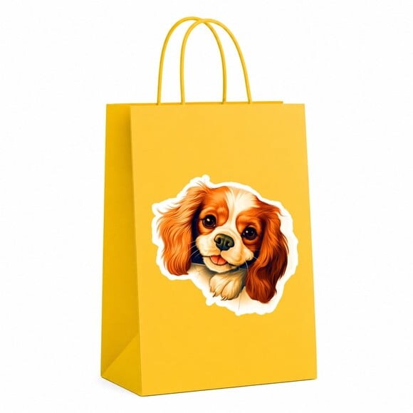 Sacola Papel Festa Raça Cachorro Cavalier King