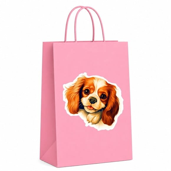 Sacola Papel Festa Raça Cachorro Cavalier King