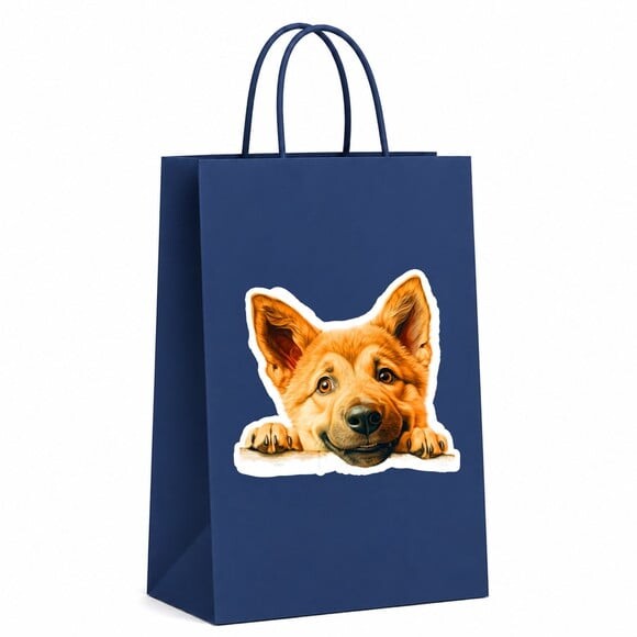 Sacola Papel Festa Raça Cachorro Chinook