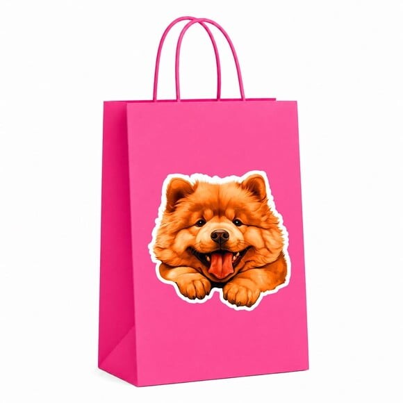 Sacola Papel Festa Raça Cachorro Chow Chow