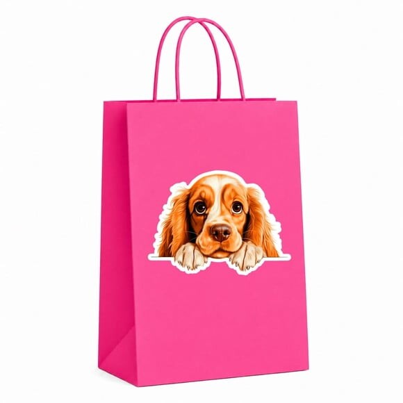 Sacola Papel Festa Raça Cachorro Cocker Spaniel Americano