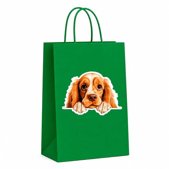 Sacola Papel Festa Raça Cachorro Cocker Spaniel Americano