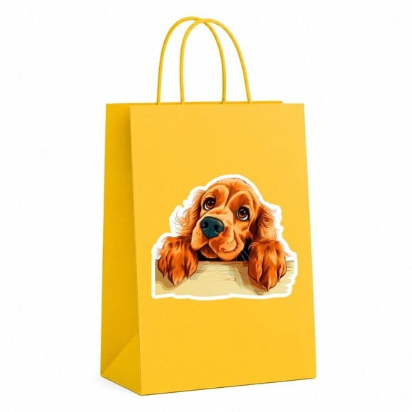 Sacola Papel Festa Raça Cachorro Cocker Spaniel Inglês