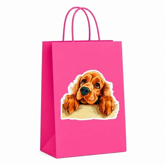 Sacola Papel Festa Raça Cachorro Cocker Spaniel Inglês