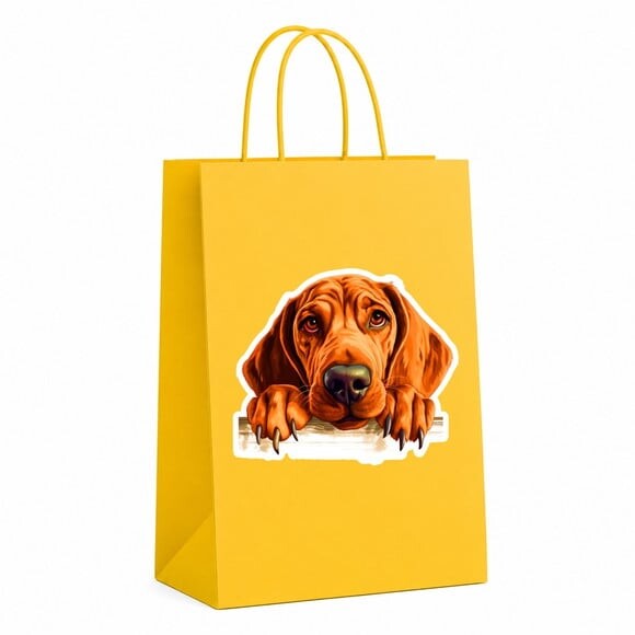 Sacola Papel Festa Raça Cachorro Coonhound Redbone