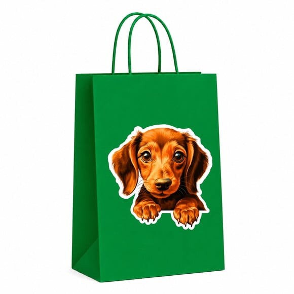 Sacola Papel Festa Raça Cachorro Dachshund