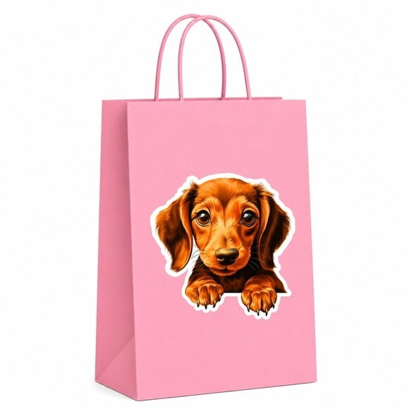 Sacola Papel Festa Raça Cachorro Dachshund