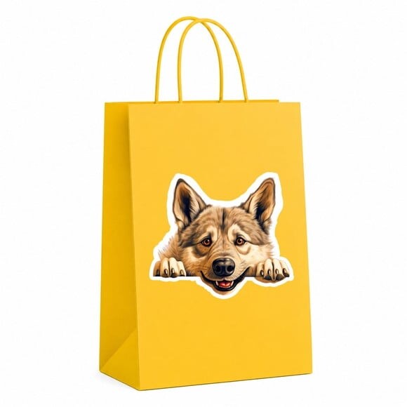 Sacola Papel Festa Raça Cachorro Elkhound Norueguês