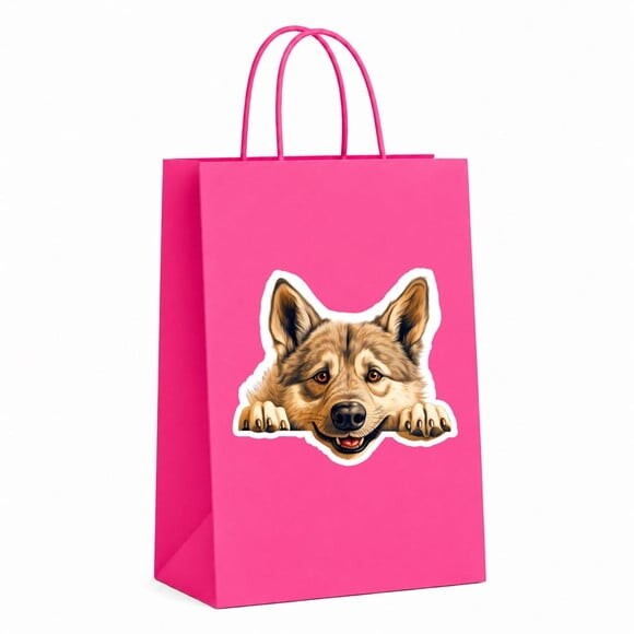 Sacola Papel Festa Raça Cachorro Elkhound Norueguês