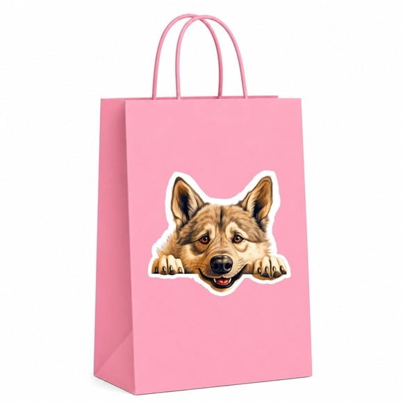 Sacola Papel Festa Raça Cachorro Elkhound Norueguês