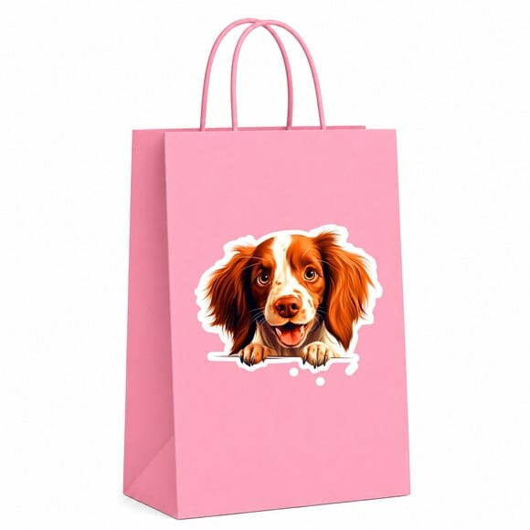 Sacola Papel Festa Raça Cachorro Irlandês Vermelho Branco