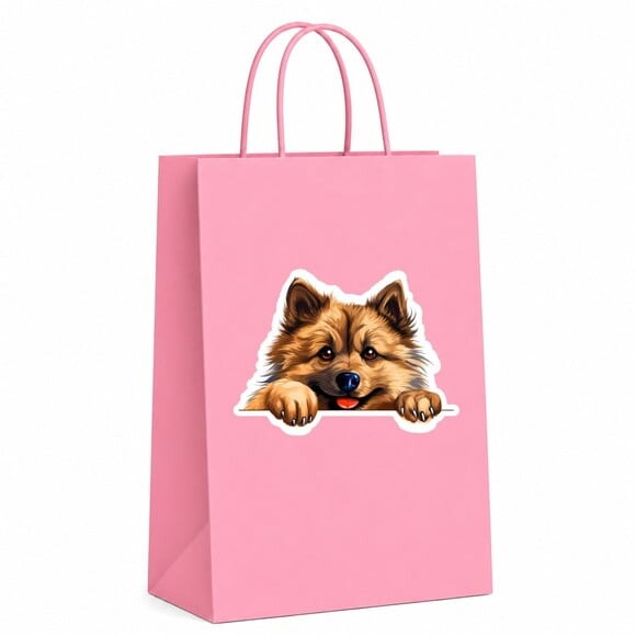 Sacola Papel Festa Raça Cachorro Keeshond