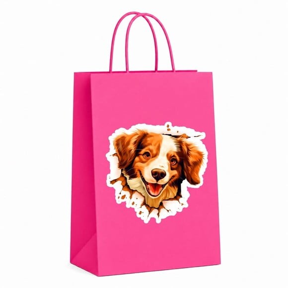 Sacola Papel Festa Raça Cachorro Kooikerhondje
