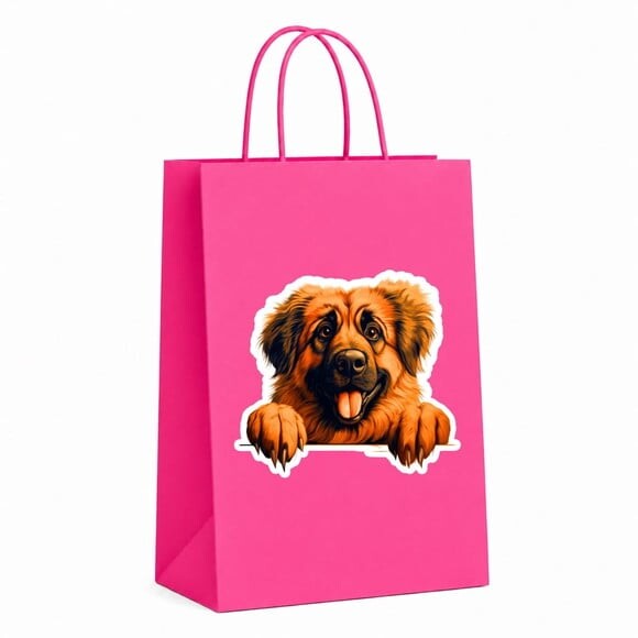 Sacola Papel Festa Raça Cachorro Leonberger