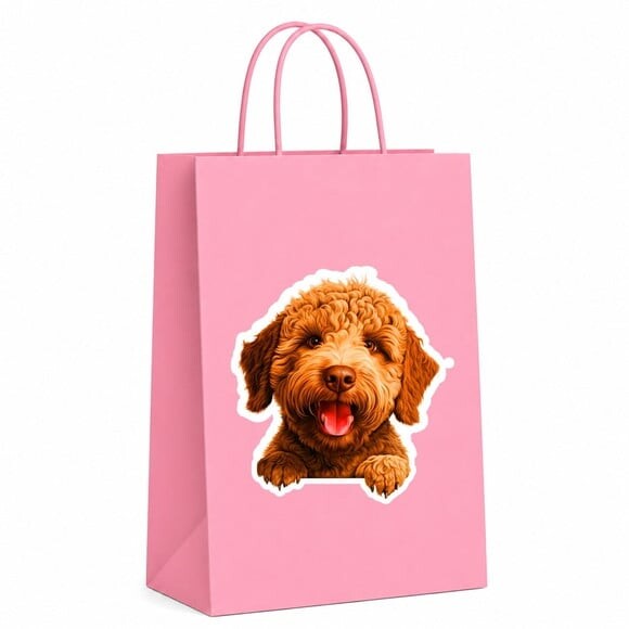 Sacola Papel Festa Raça Cachorro Lagotto Romagnolo