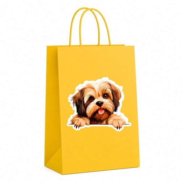 Sacola Papel Festa Raça Cachorro Lhasa Apso