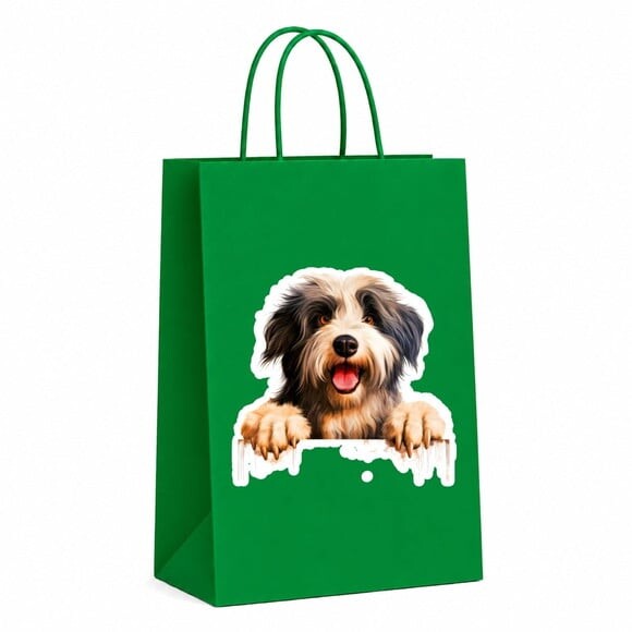 Sacola Papel Festa Raça Cachorro Pastor Polonês de Planície