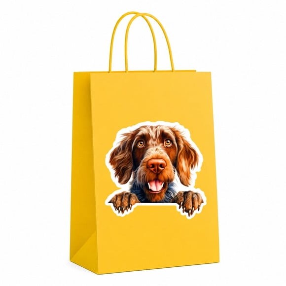 Sacola Papel Festa Raça Cachorro Pointer Alemão pelo Duro